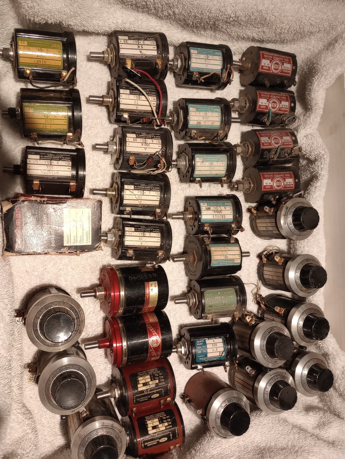 Bulk Lot of Vintage HeliPOT Potentiometer Mixed Makes & Models RADIO. SCOPES