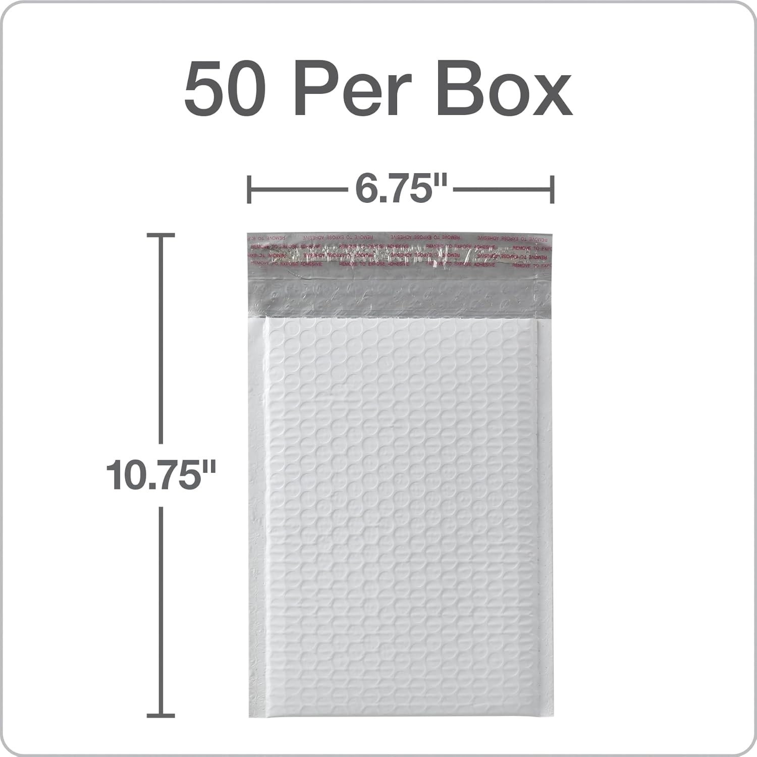 Self-Seal White Bubble Mailers 6×9 – 50 Lightweight Water-Resistant Envelopes
