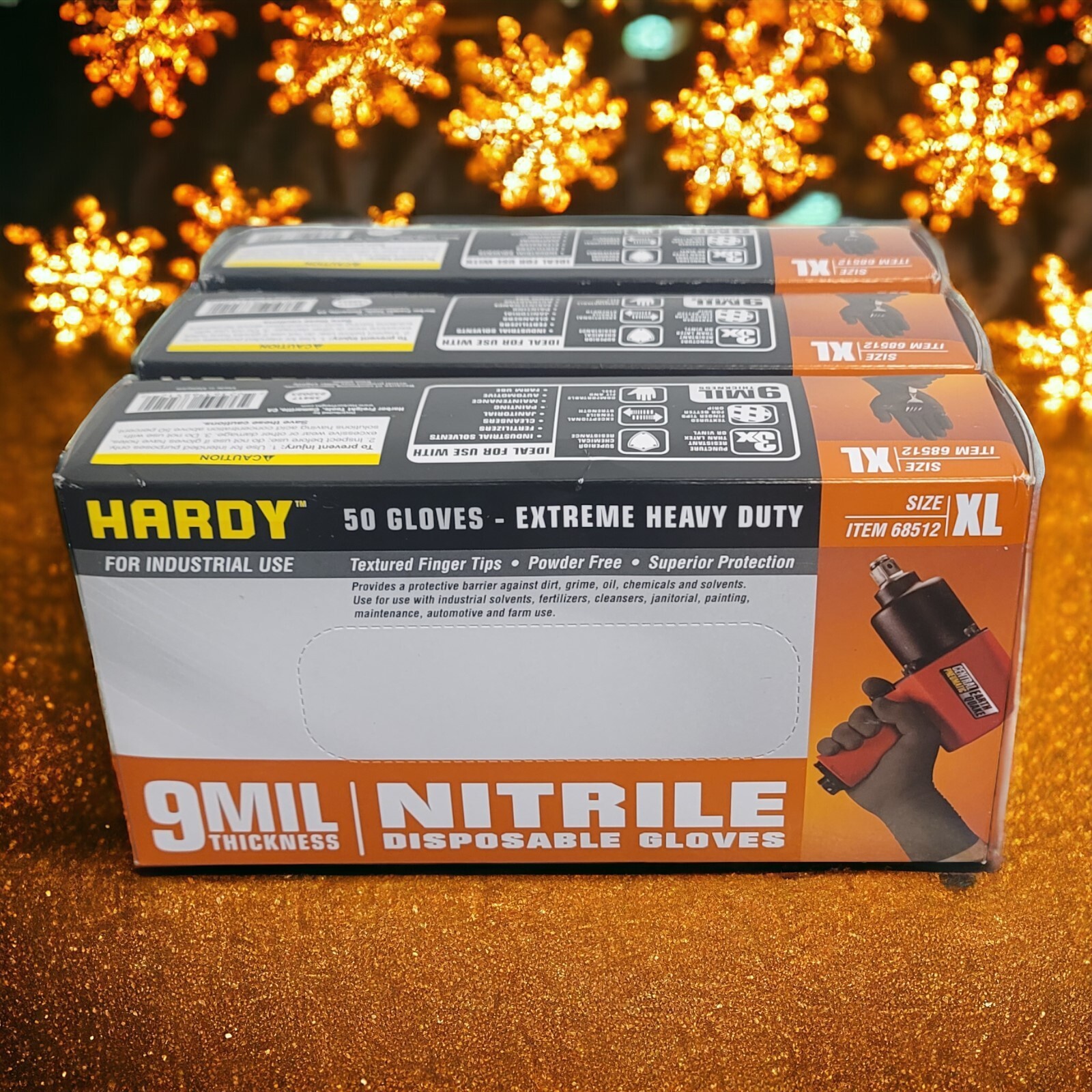 Nitrile Gloves 9 MIL STRONG Extreme Heavy Duty Powder Free – XL – 3 Boxes
