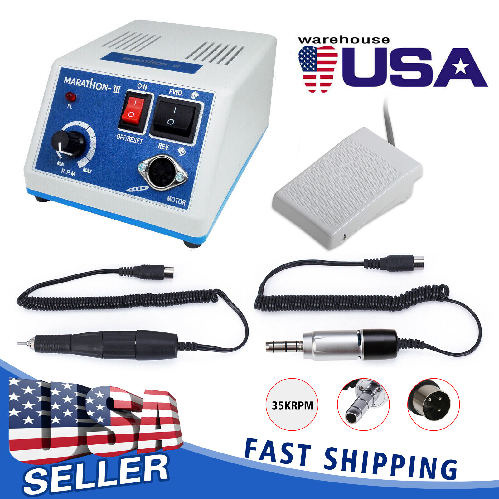 Dental Marathon Electric Micromotor Polisher/35K rpm Motor Handpiece