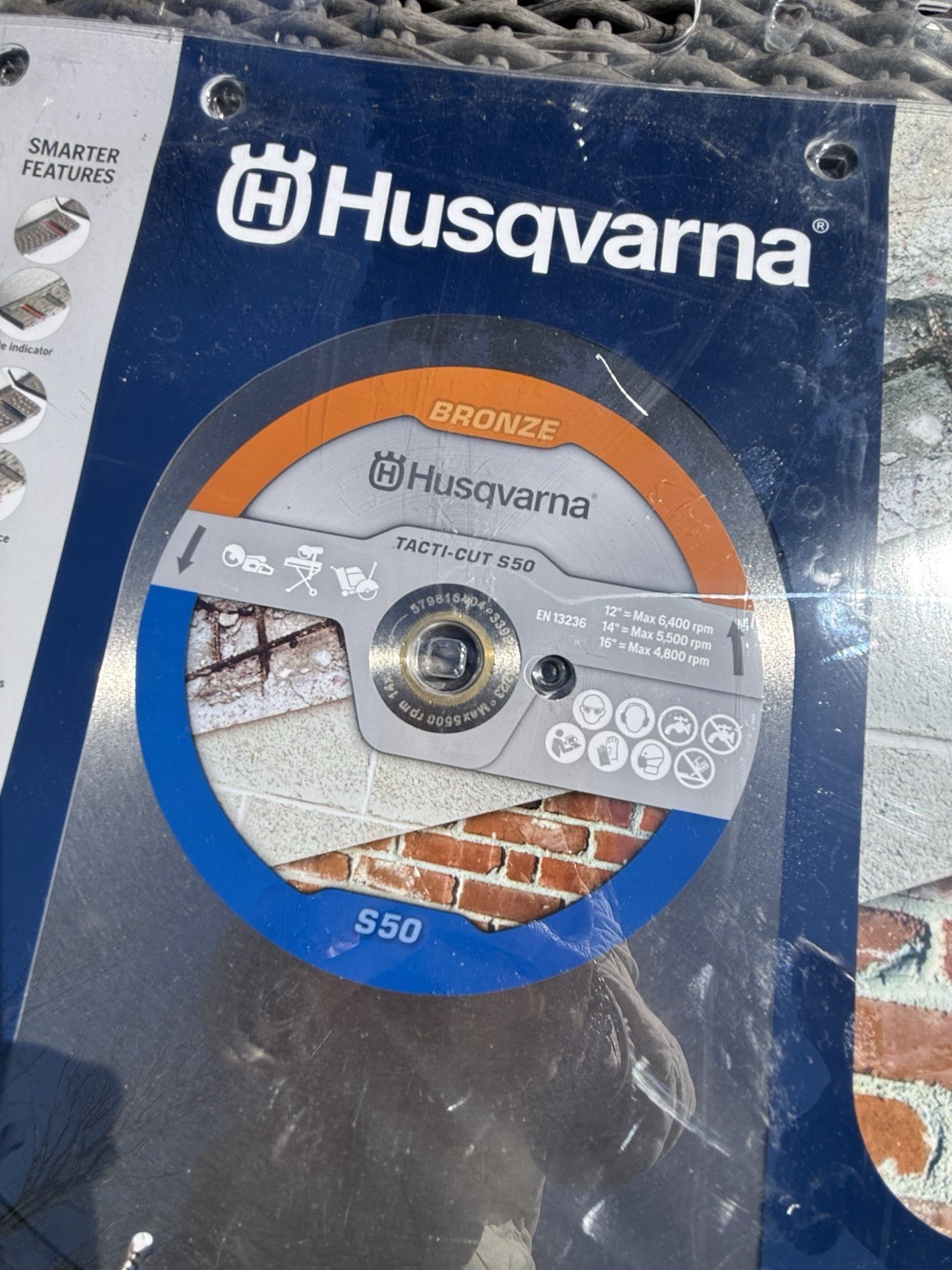 Husqvarna Tacti-Cut S50 Concrete Diamond Blade- 14″ w/ Universal Arbor