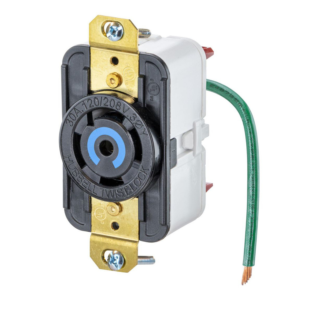 Hubbell HBL2810ST 30A, 3 Phase Y 120/208V AC, 4 Pole, Spring Termination