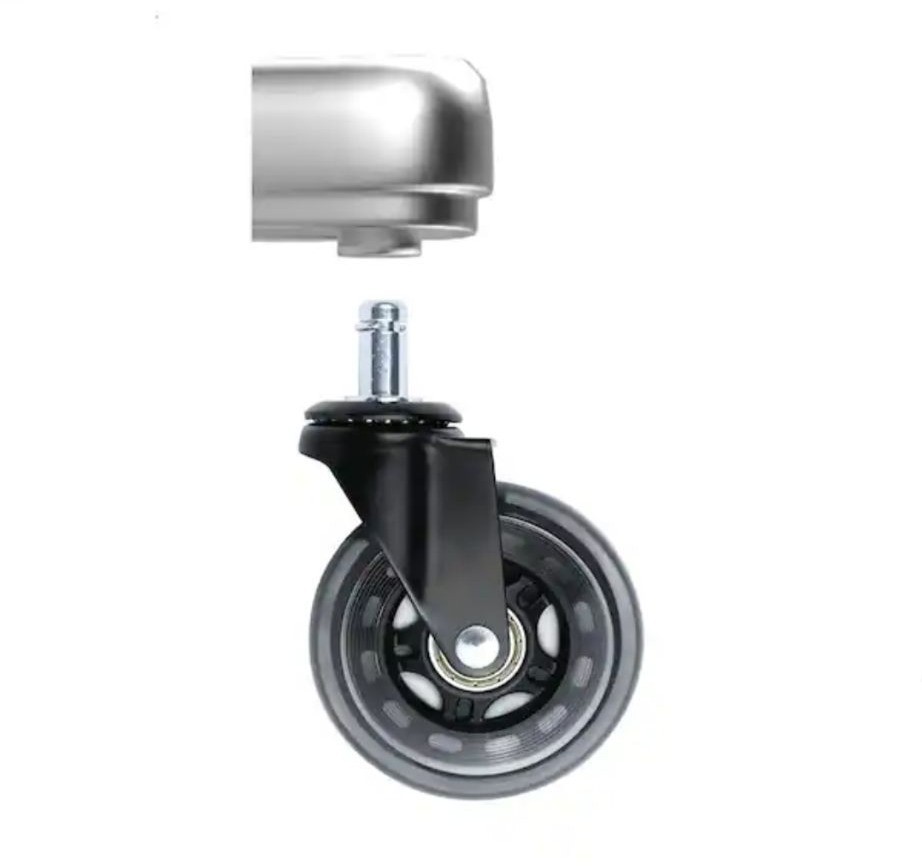 Everbuilt Black 3-Inch Rollerblade Office Chair Caster Wheel Replacement Quiet