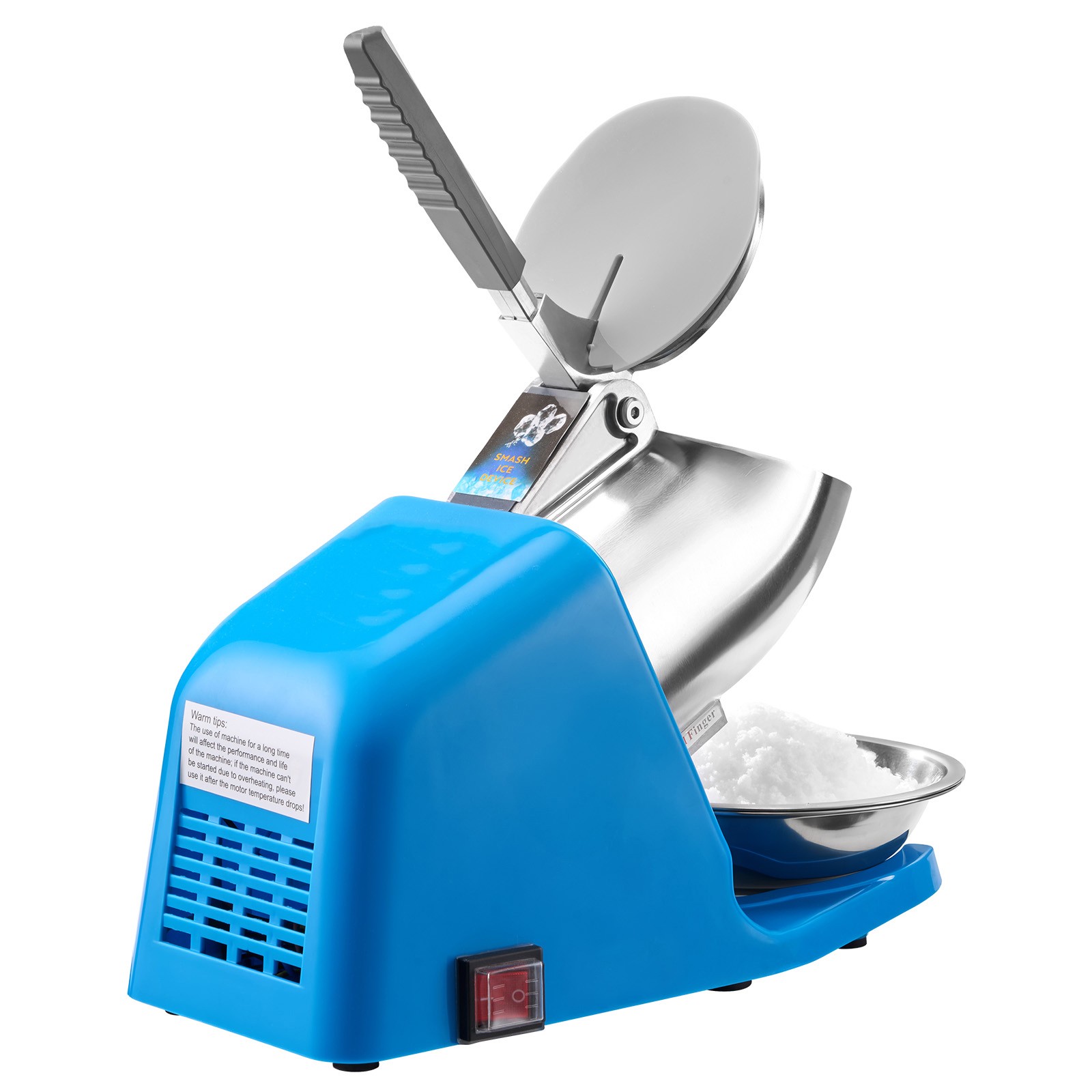 Uimoso Electric Ice Crusher 286LBS/H Shaved Ice Machine for Commercial Use, Blue