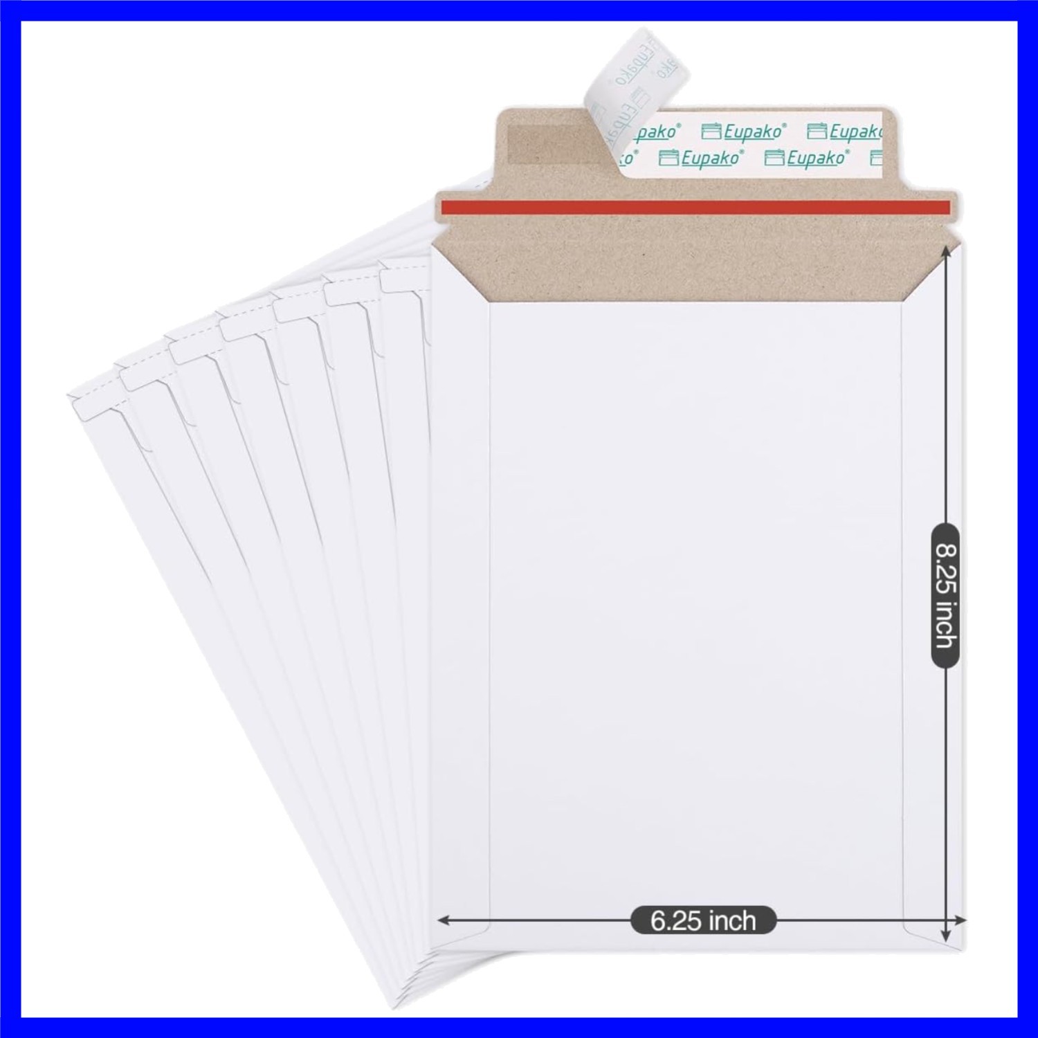 6×8″ 25 Pack Photo Document Mailer White Stay Flat Self-Seal Cardboard Envelo…