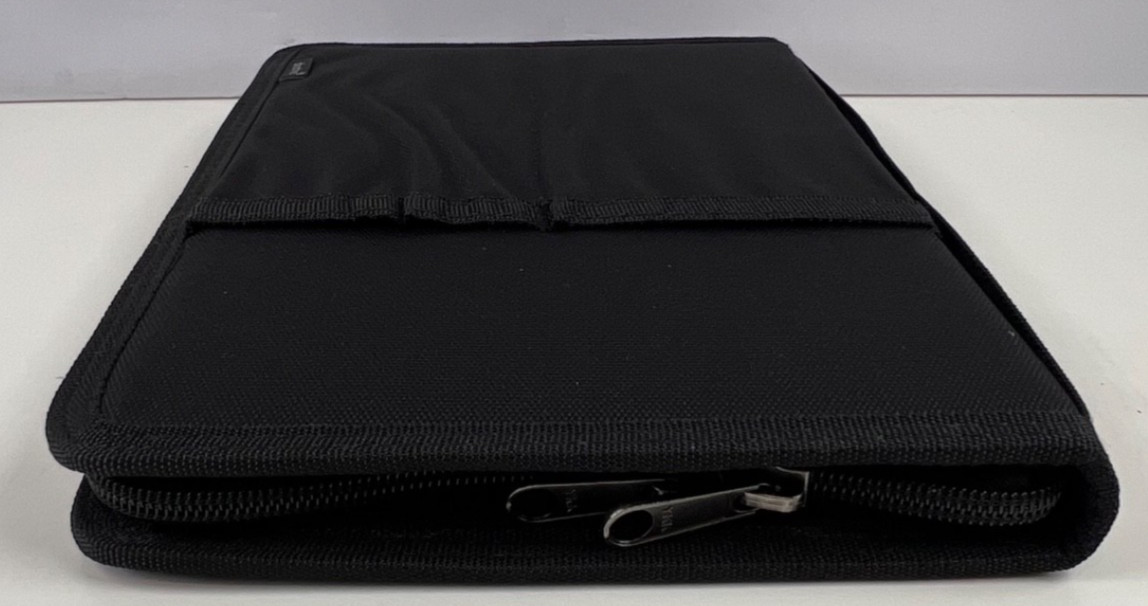 Diodrio Zipper Journal Organizer with A5 Notebook Pen & Card Holder Black