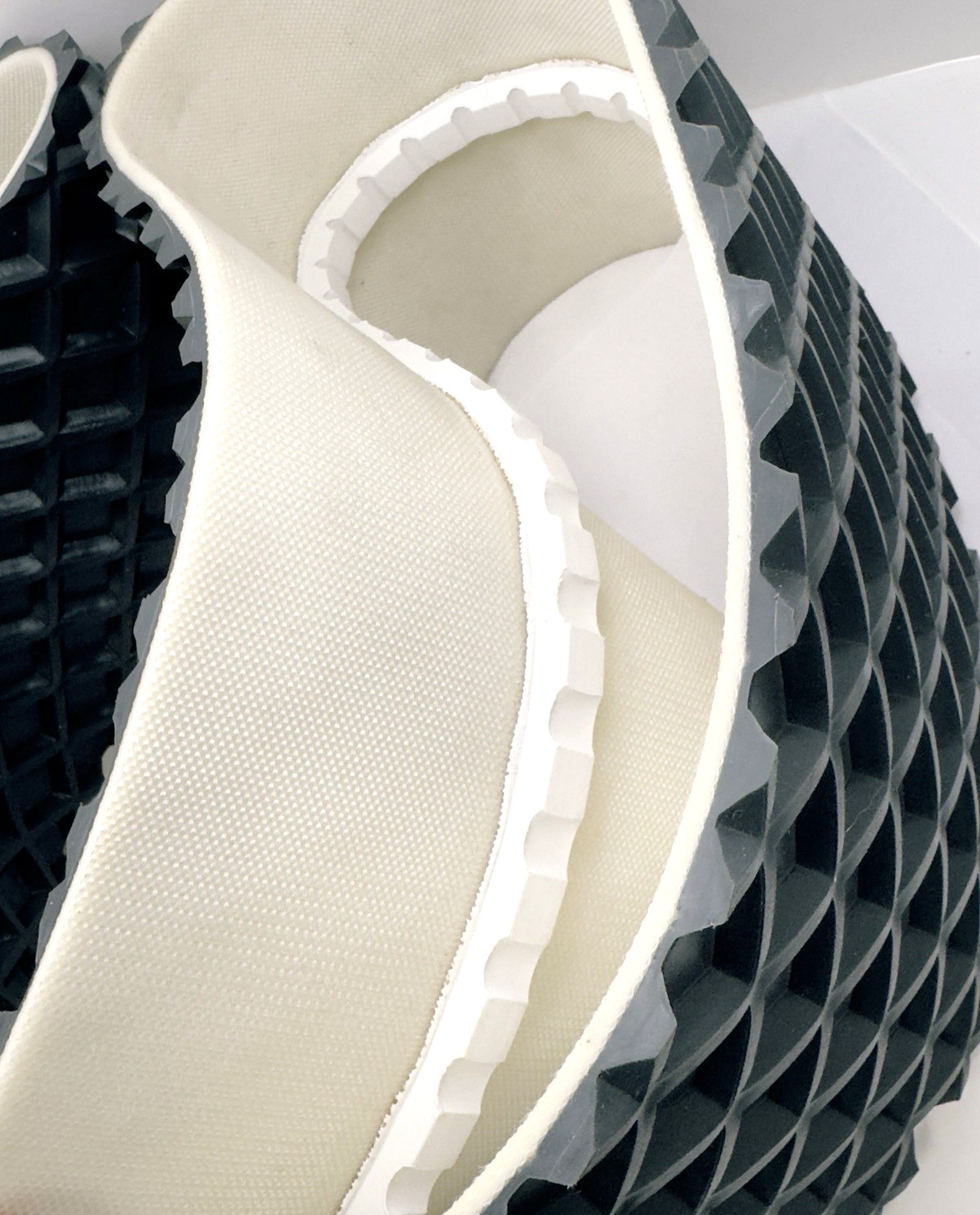 Industrial Checker Pattern Conveyor Belt Diamond Piedmont Belting 145mm x 1700mm