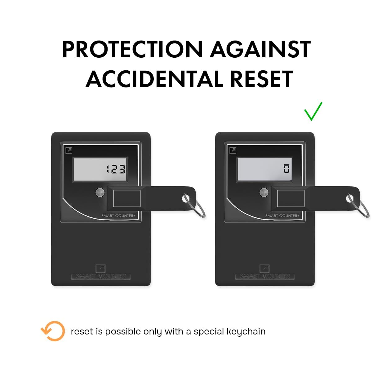 Infrared Wireless People Counter Battery Operated, with 3 Reset Protection Keys