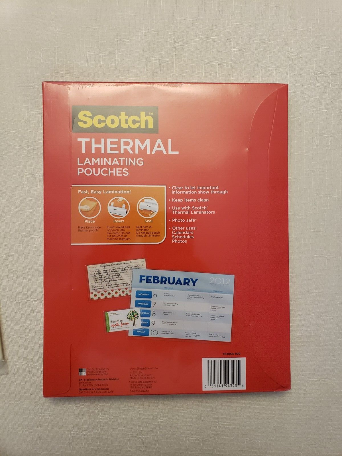Scotch Thermal Pouches (100) 8.9 BY 11.4 & (20) 5.2 IN BY 7.2IN NEW