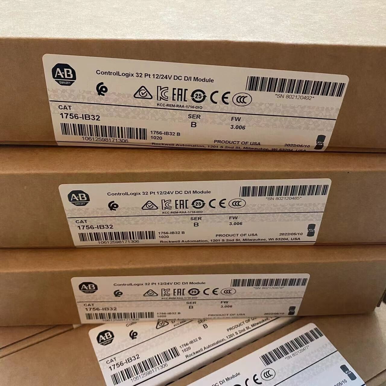 New Factory Sealed AB 1756-IB32 SERB ControlLogix 32 Pt 12/24V Module 1756IB32