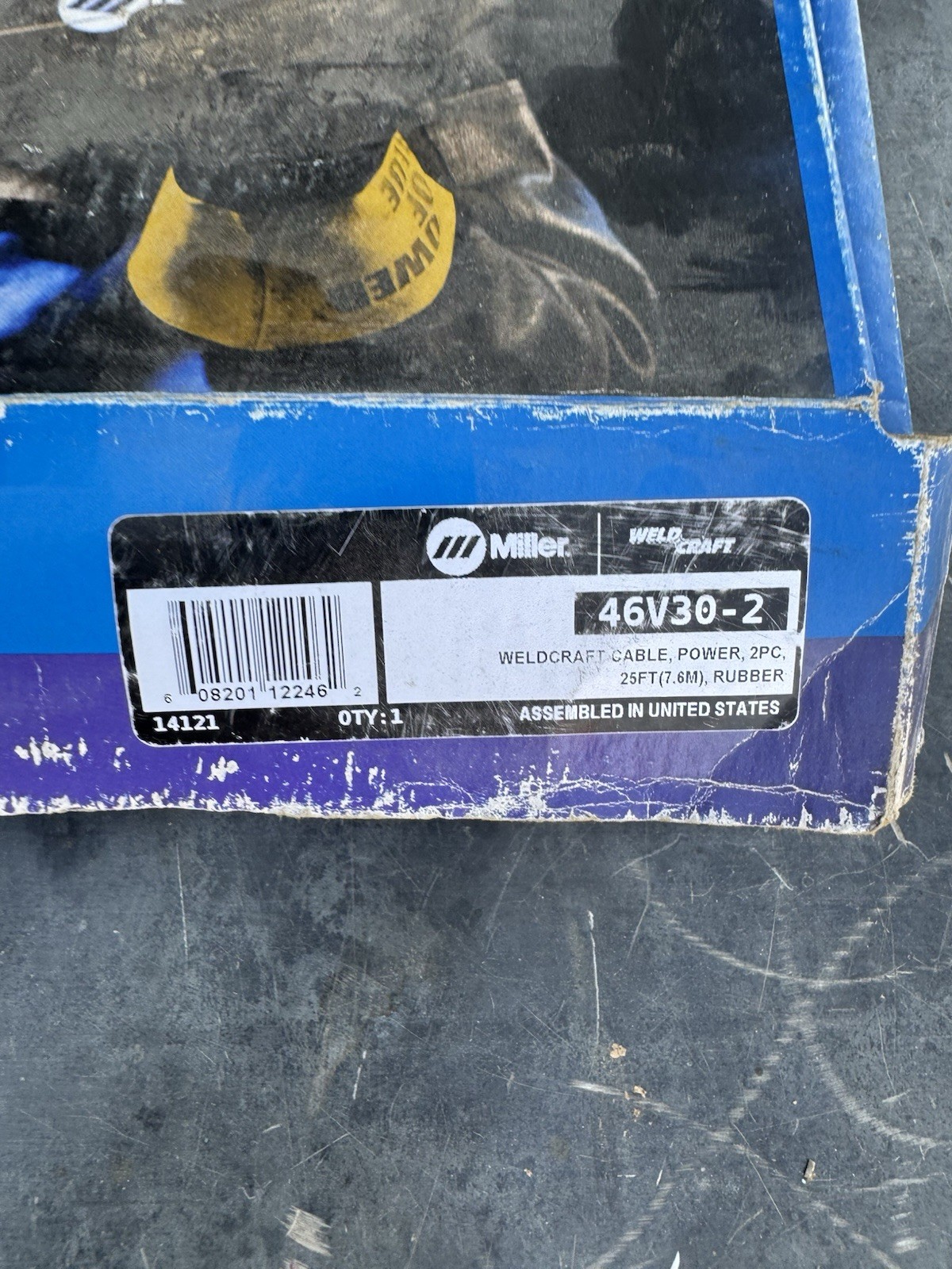 Miller Electric 46V30-2 Power Cable, Rubber, 2Pc, 25 Ft (7.6M)