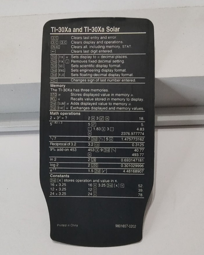 TEXAS INSTRUMENTS TI-30Xa SCIENTIFIC Calculator Good Condition with Cover