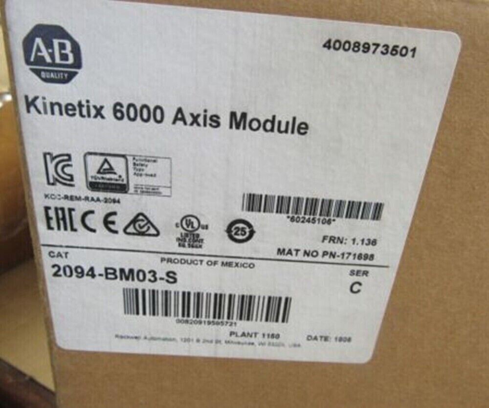 NEW Allen-Bradley 2094-BM03-S servo drive kinetix 6000 axis module 2094BM03S