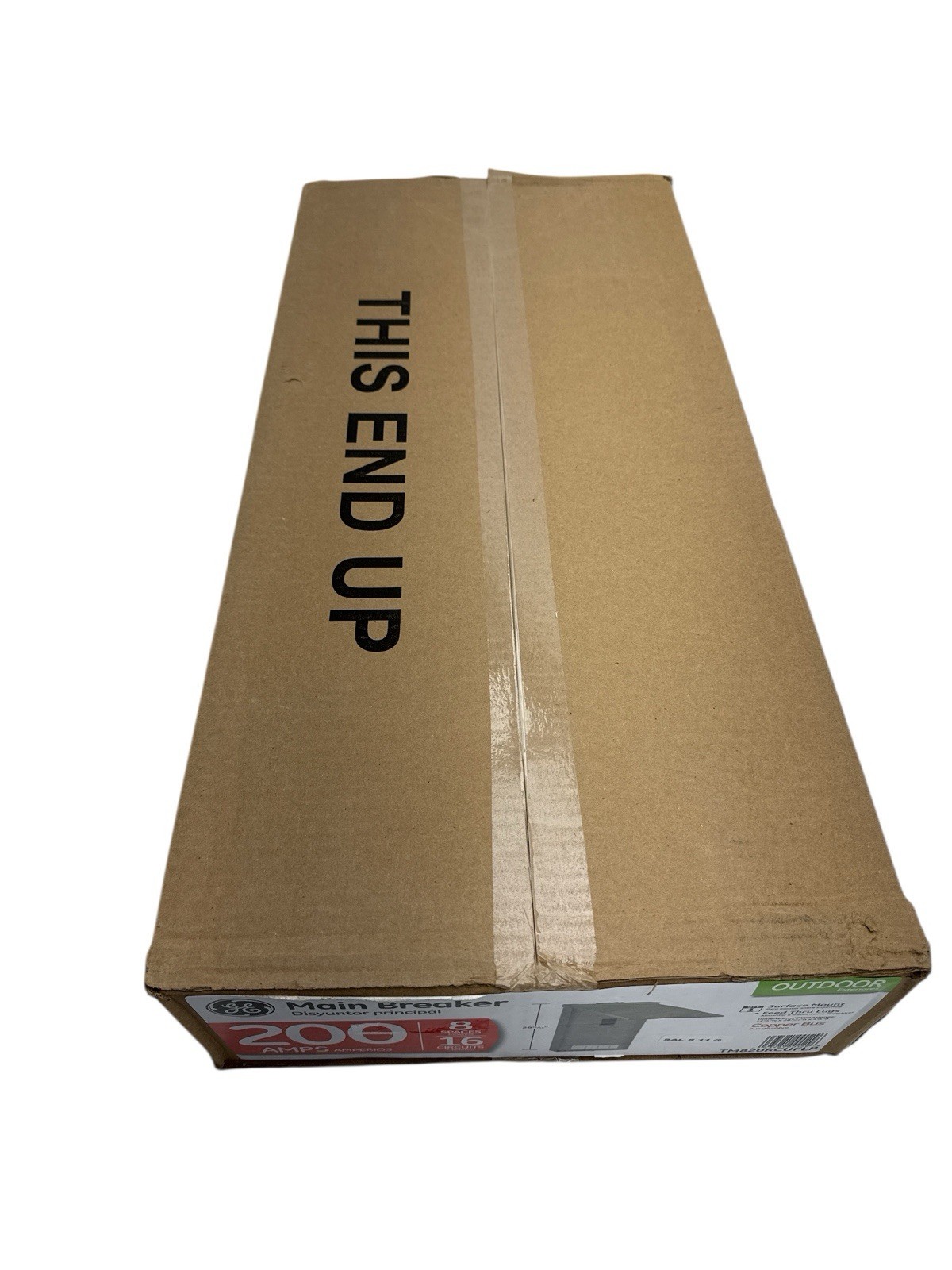 GE Outdoor Main Circuit Breaker Panel 8 Space 16 Circuit 200A TM820RCUFLP New