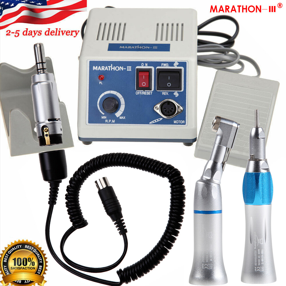 Dental Lab Marathon 35k rpm Electric Micro motor Polishing Burs Drill Handpiece