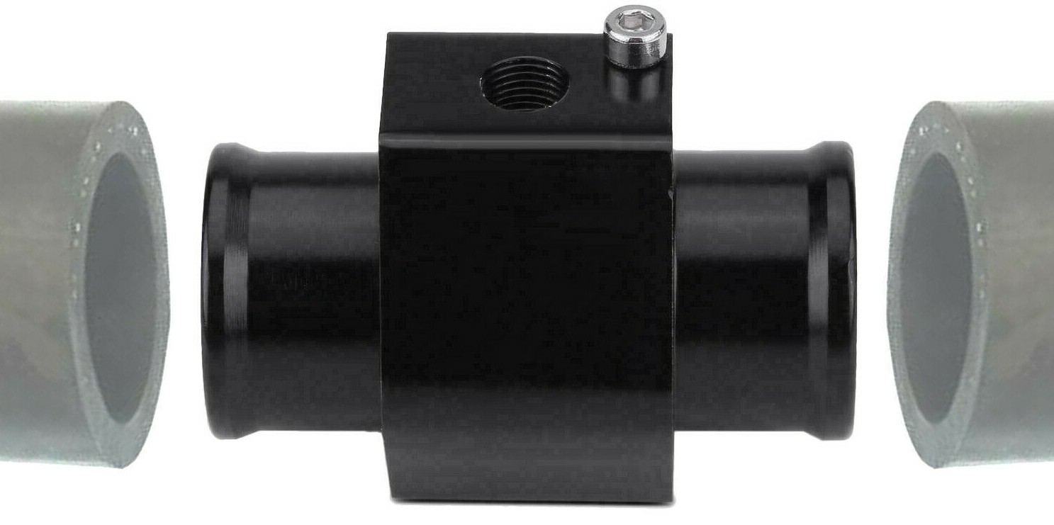 1-2 INCH OD RADIATOR FAN IN-LINE HOSE 1/8 THERMOSTAT TEMP SWITCH FITTING ADAPTER
