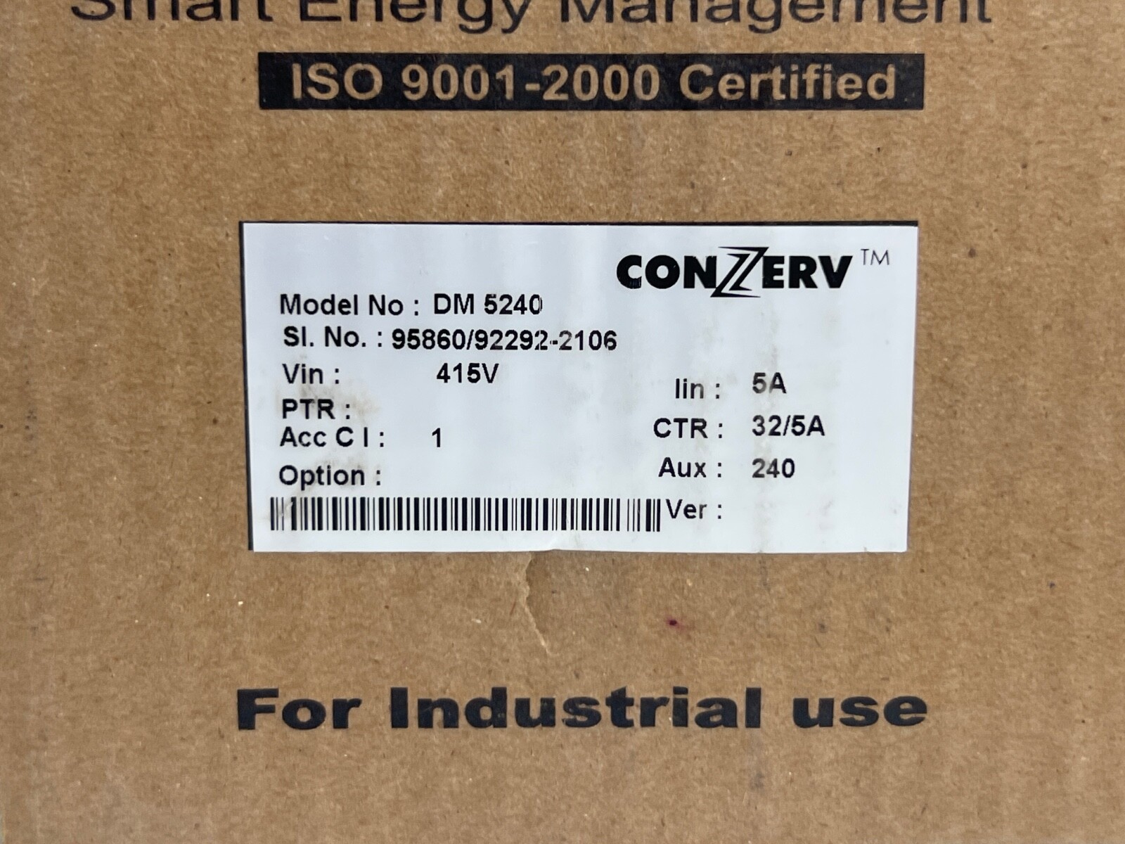 Conzerv DM5240 Power Meter 23.000 KWH