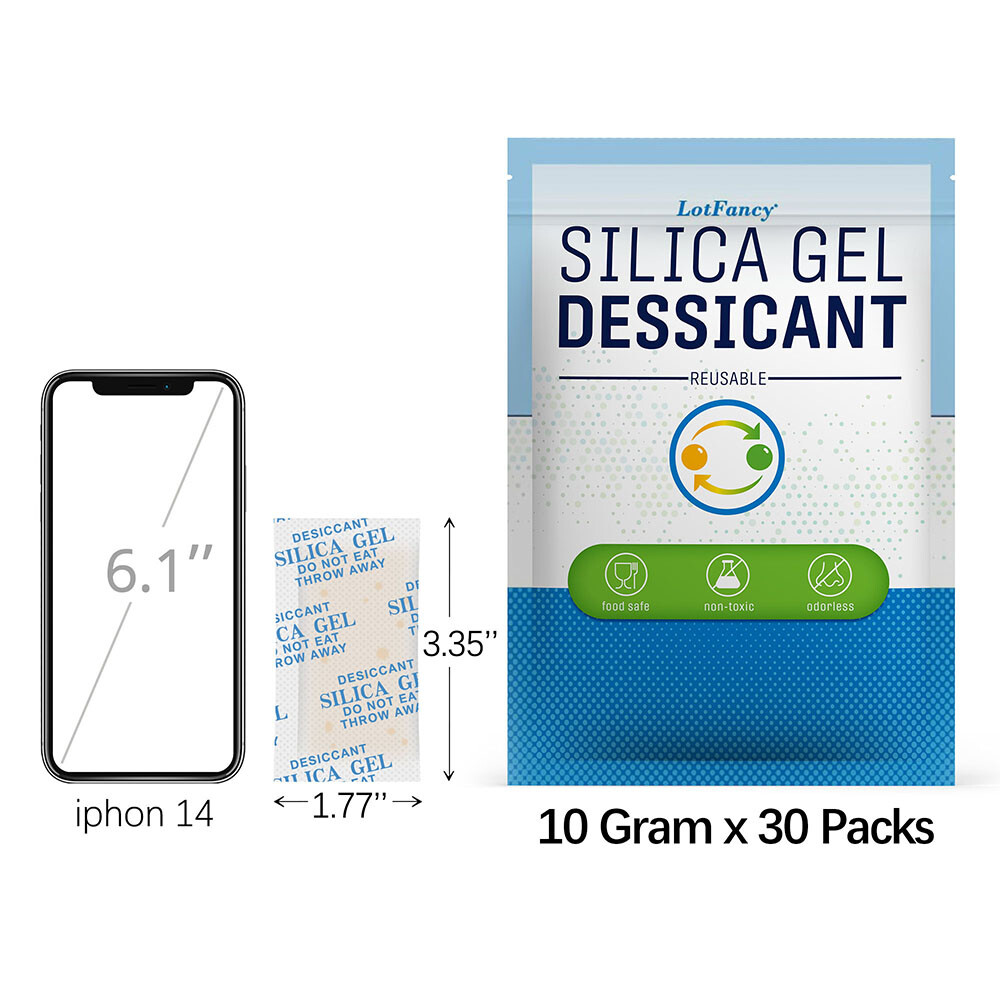 32 Packets 10g Gram Silica Gel Desiccant Pack Moisture Absorber Drying Bags