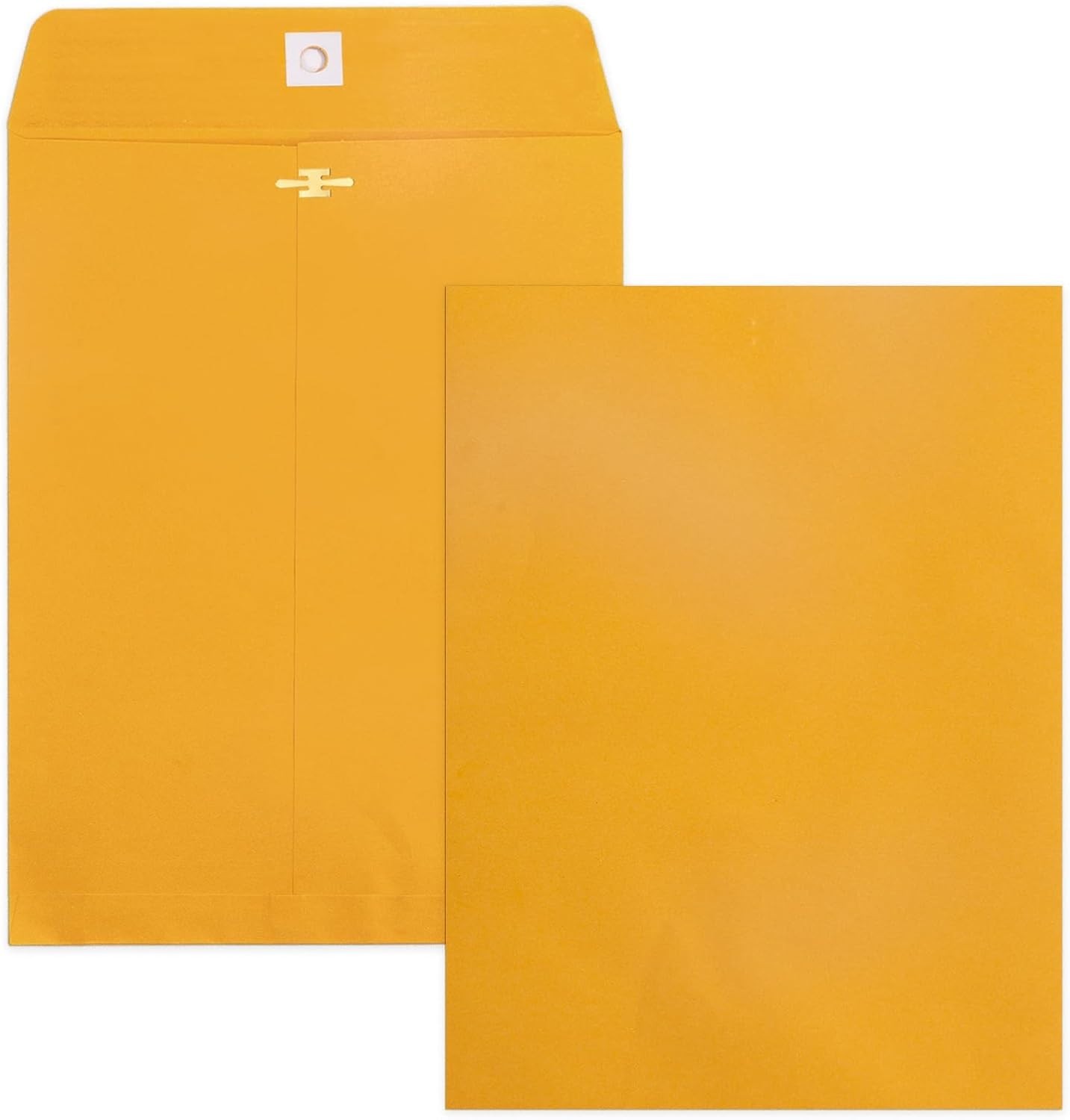 20 Pack Clasp Envelopes 9 x 12, 100 GSM Heavy Paper, Goefun Large Yellow Manilla
