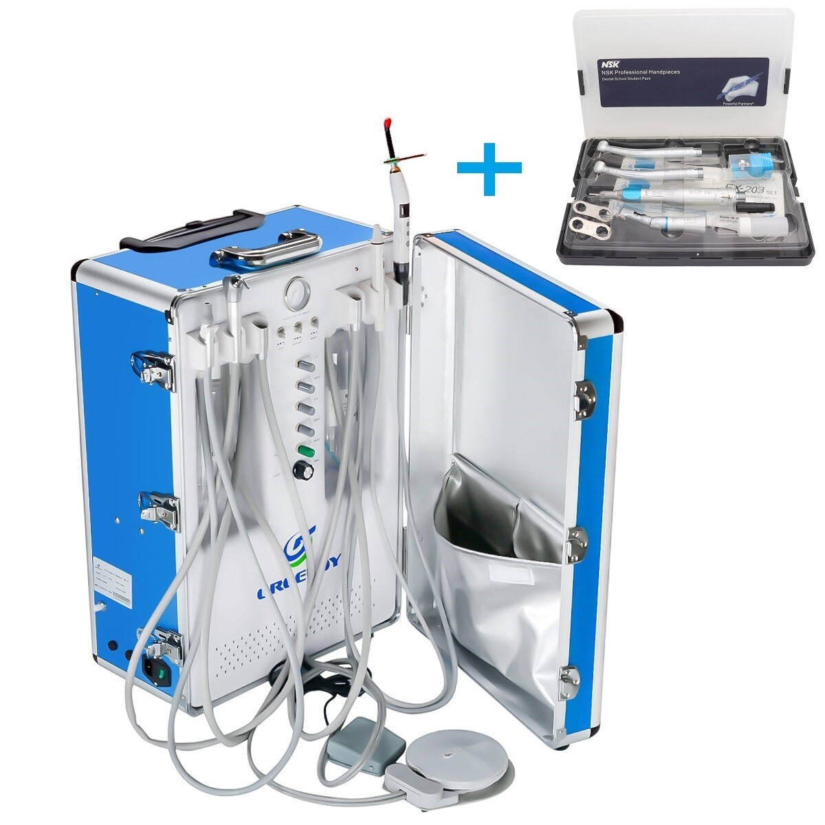 Portable Dental Unit GU-P206S Mobile Treatment System with Handpieces Set 2H US