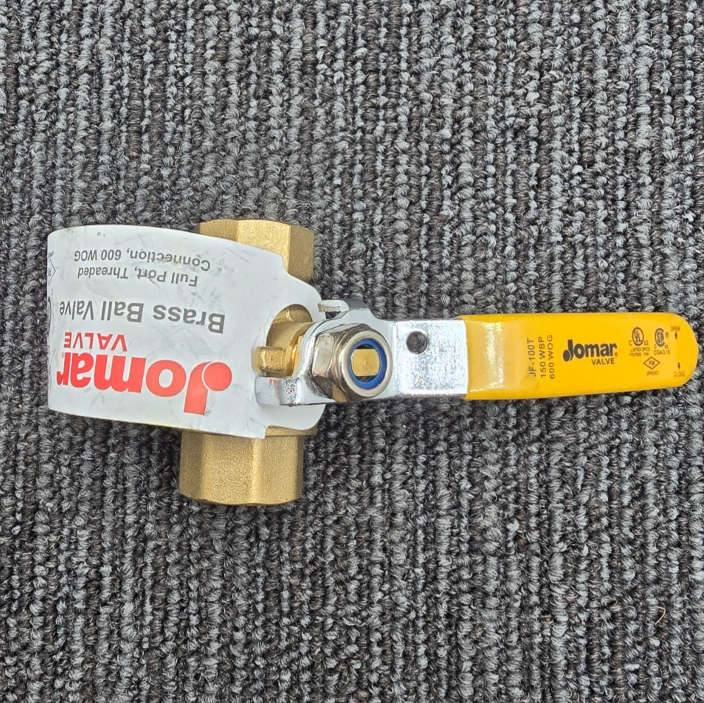 (QTY 2) Jomar Valve 100-103: 1/2″ Threaded Brass Full Port Ball Valve 600 WOG