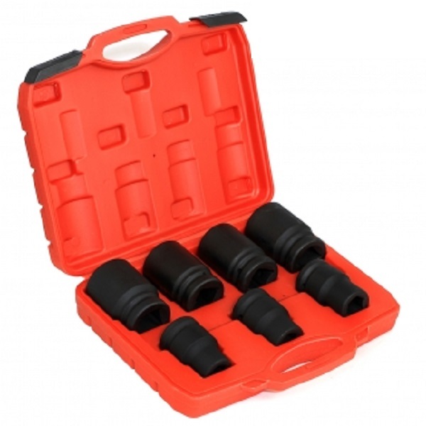 1″ Drive Truck Tire Service Socket Set W/ Case Automotive Industrial Grade
