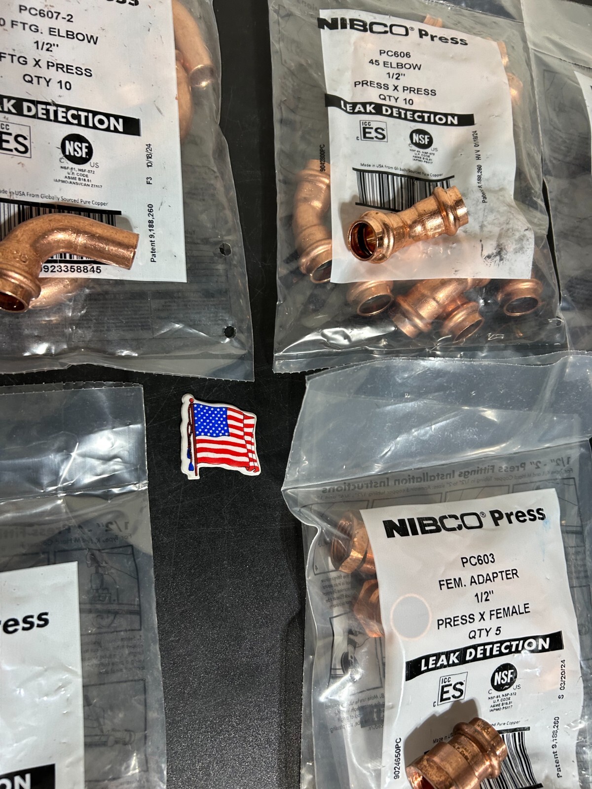 80 – NIBCO VIEGA PROPRESS COPPER FITTINGS 1/2″ PRO PRESS MADE IN USA