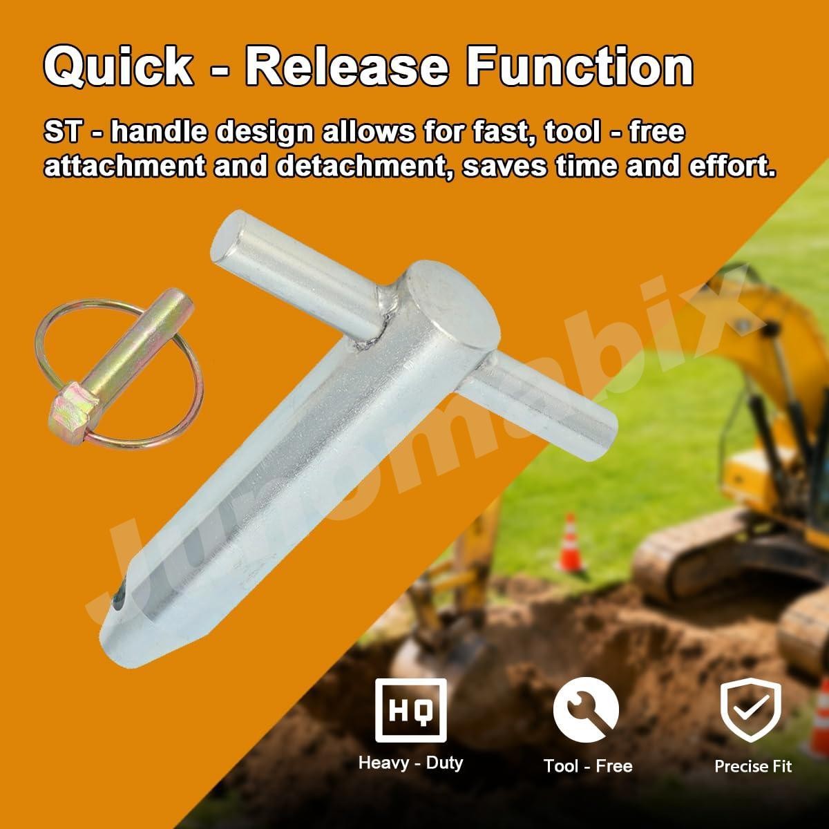 TAG Style T-Handle Quick Coupler Pin 1-1/4″x6 for Backhoe Excavator 2500-12000lb