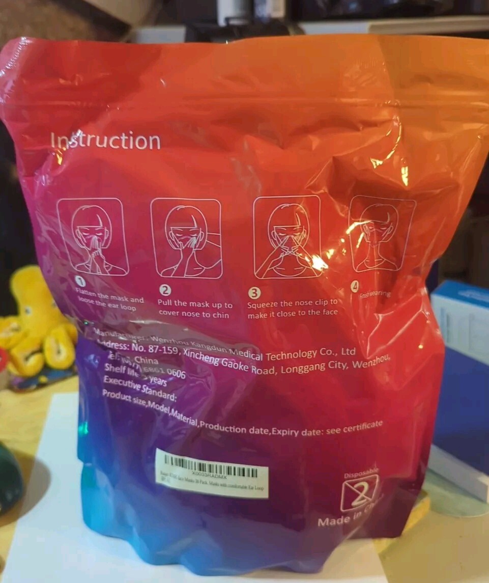Rasav KN95 GB2626-2019 Protective Masks Non-Medical 30 Pcs