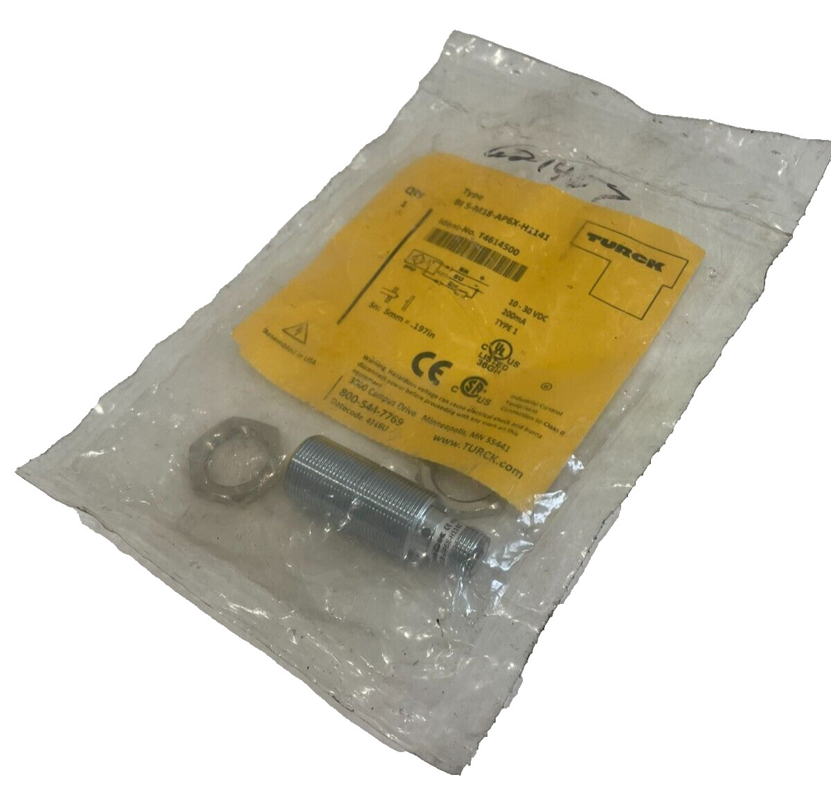 NEW TURCK T4614500 PROXIMITY SENSOR BI 5-M18-AP6X-H1141/CS11191