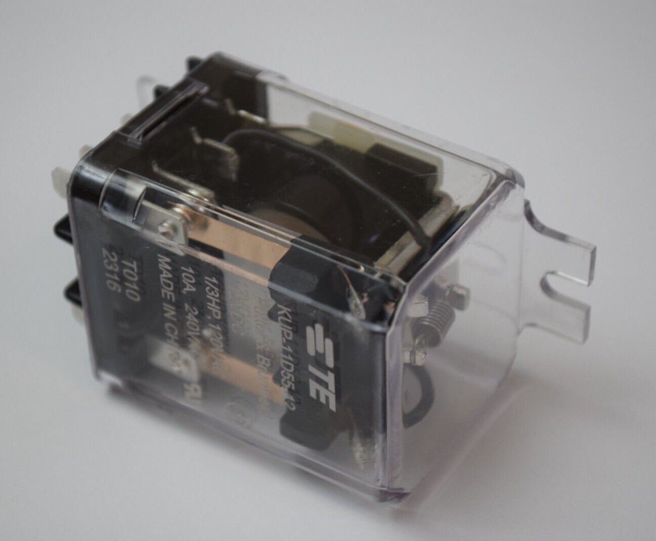 TE Power Relay 1/3HP, 12VDC, 300V Contact 10A, DPDT, 9 Pin, Contact KUP-11D55-12