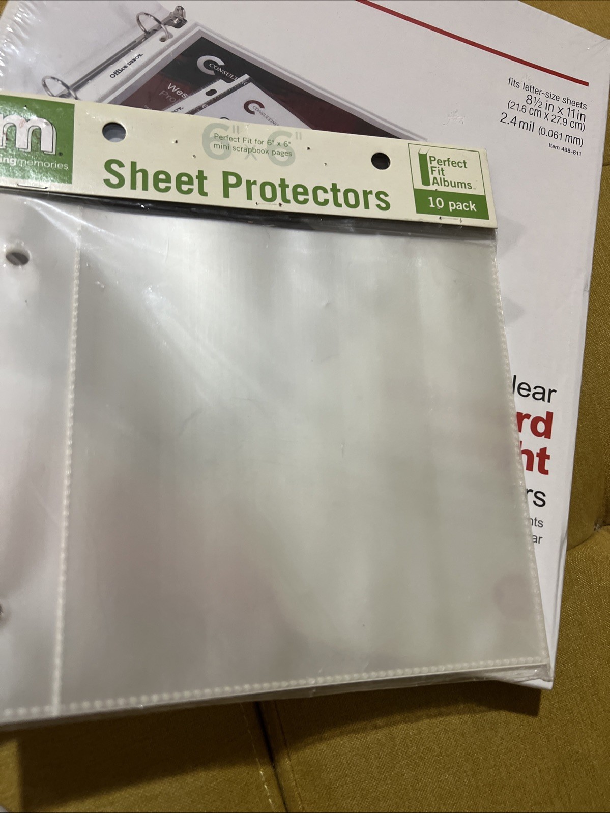 Sheet Protectors 100ct Standard Weight 2.4mil Clear 8.5″x11 & 3 Ring Off.Dep. 🎁