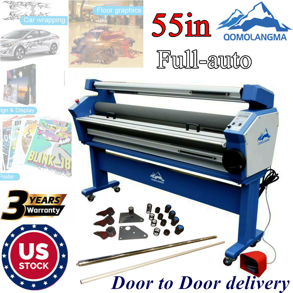 QOMOLANGMA 55in Full-auto Wide Format Cold Laminator with Heat Assisted &Trimmer