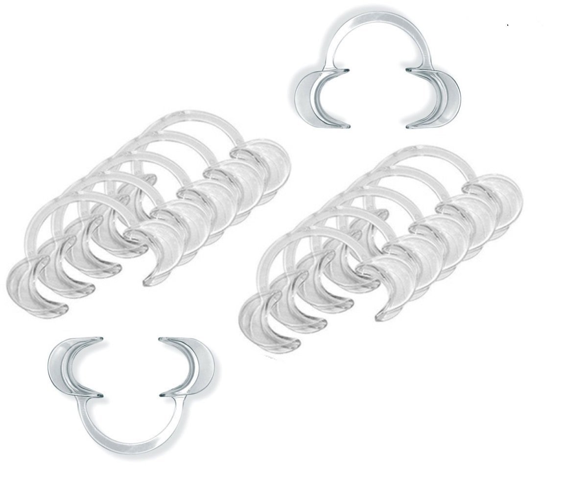 20pc Adult Large Size C-Shape Mouth Opener Lip Dental Cheek Retractors 17 year+
