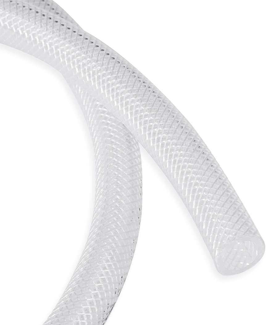 3/4 Inch ID 5 Ft Clear Reinforced PVC Braided Hose High Pressure Water Gas