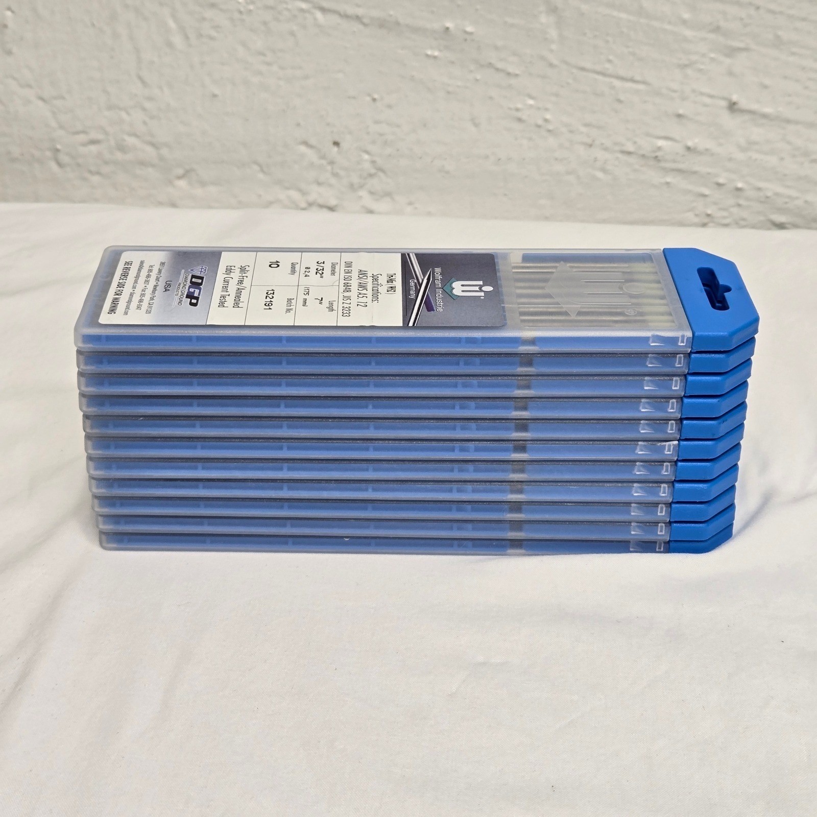110pc Wolfram Industrie 2% Ceriated Tri-Mix WS2 Tungsten Electrodes 3/32″x7″ DGP