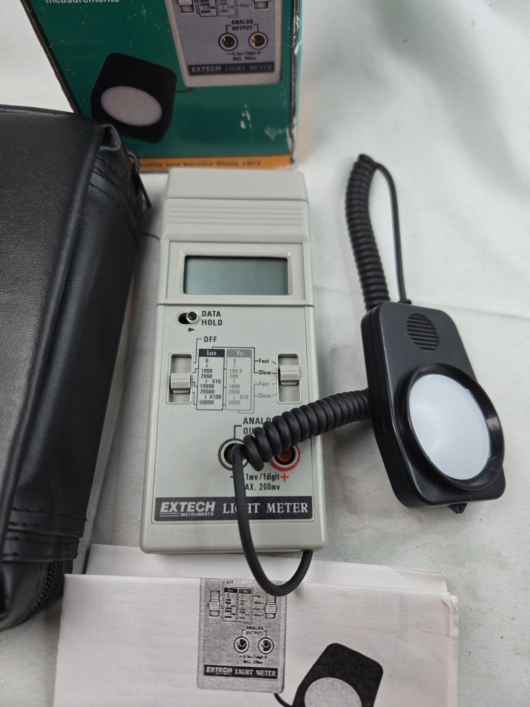 Extech 401025 Digital Light Meter 0-5000 Foot Candles W/ Box – Tested