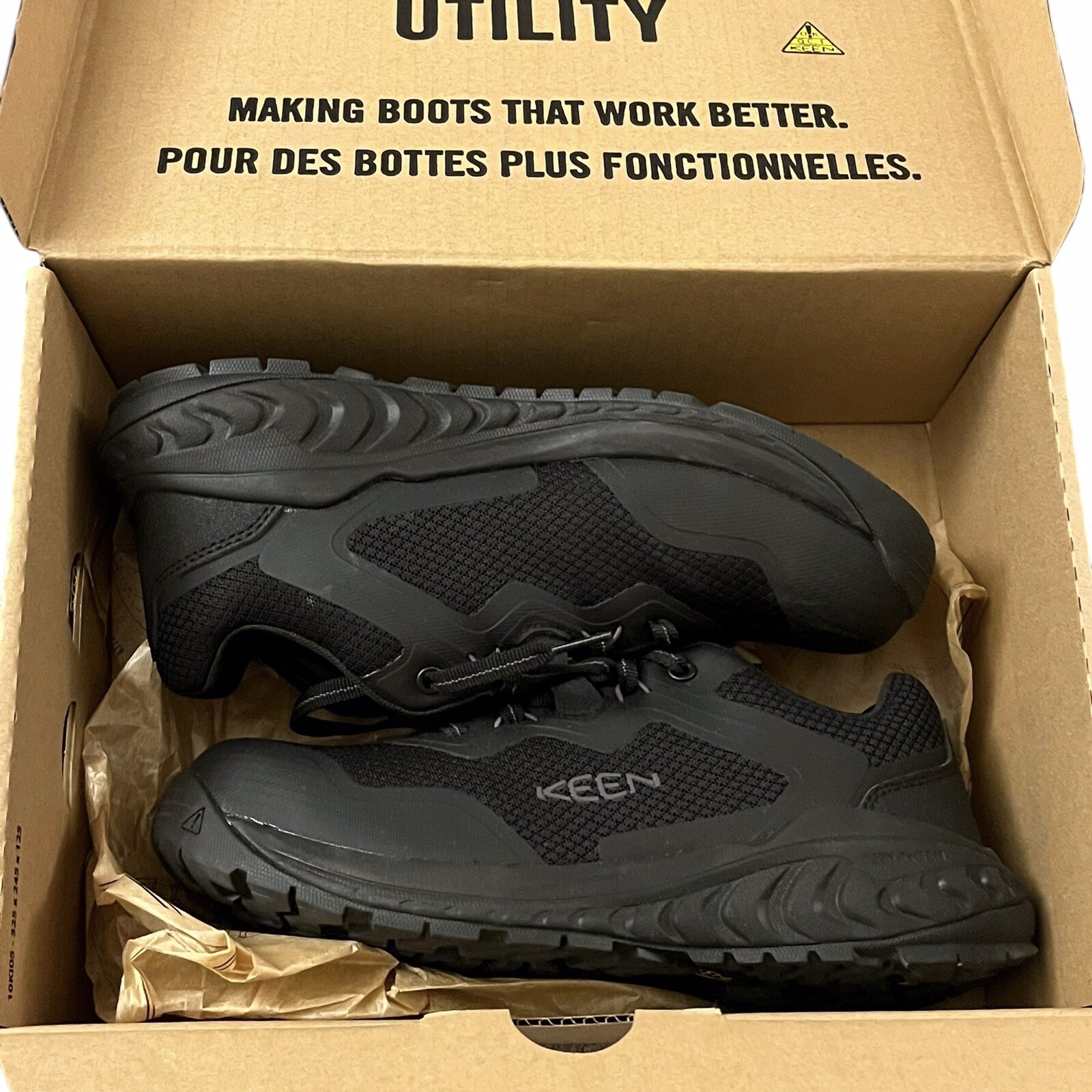 Keen Utility Footwear Womens 9.5 W Black Tempe Carbon Toe Shoes – New In Box