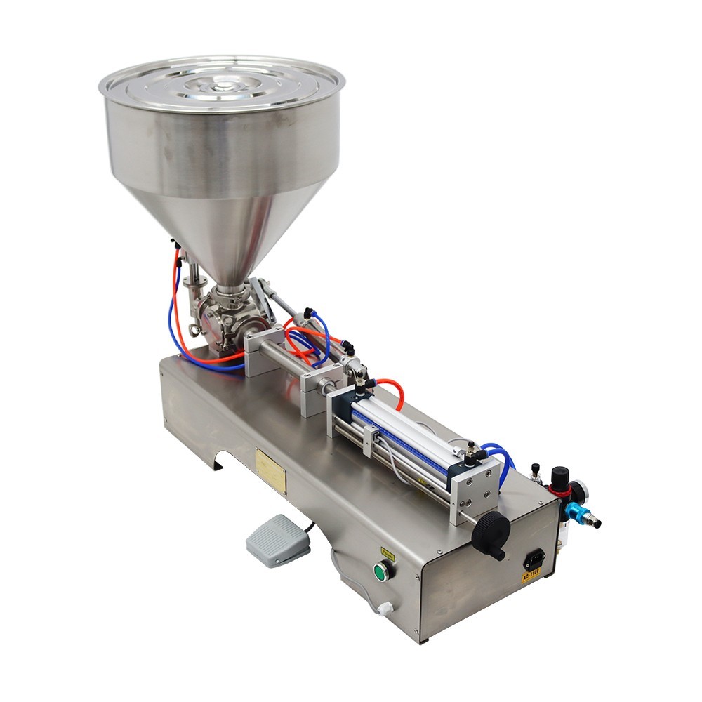 Paste Liquid Filling Machine 10-100ml Single Nozzle Pneumatic Piston Filler 110V
