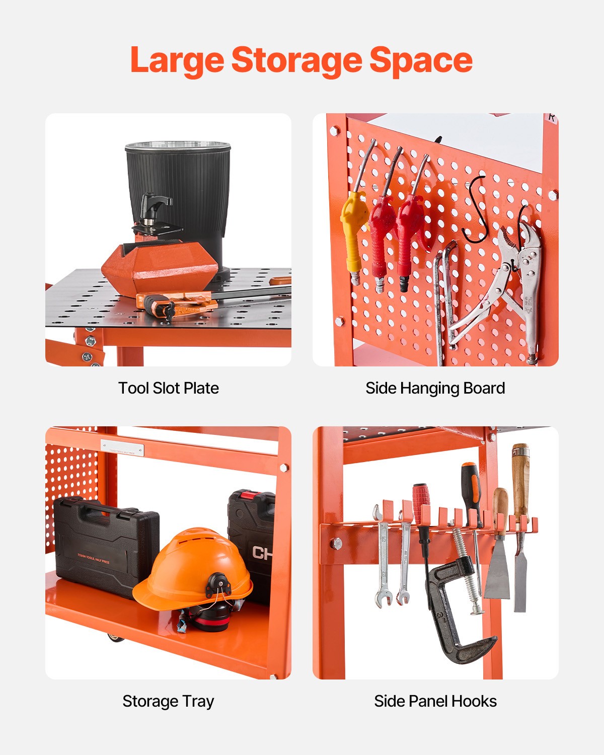 Uimoso 40″x24″ Metal Workbench with 800 lbs Load Capacity for Welding Tasks