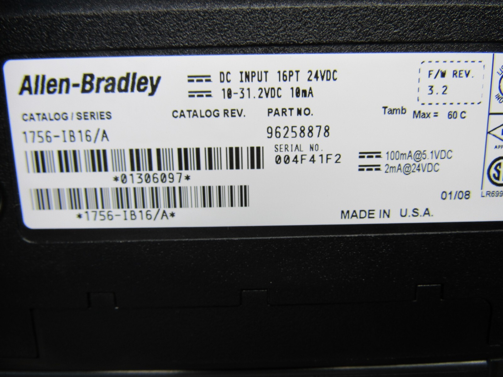 ALLEN BRADLEY CONTROLLOGIX SYS. w/PARALLEL UNIT 1756-L61 w/30QTY I/O MODULES XLN