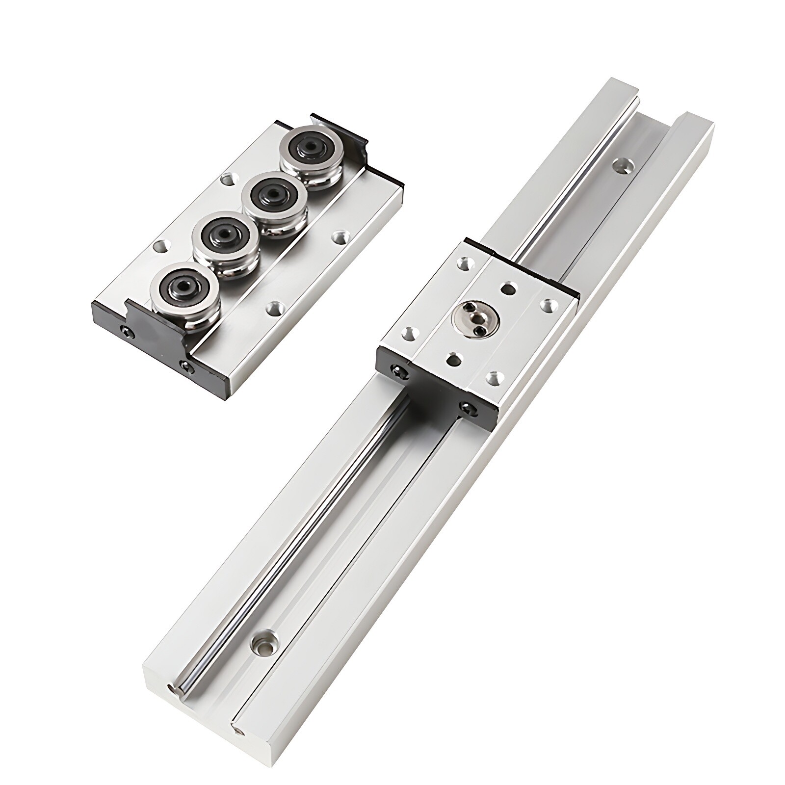 Built-In Dual-Axis Linear Rail Guide and Lock Sliders SGB10-SGB35 3/4/5 Wheel
