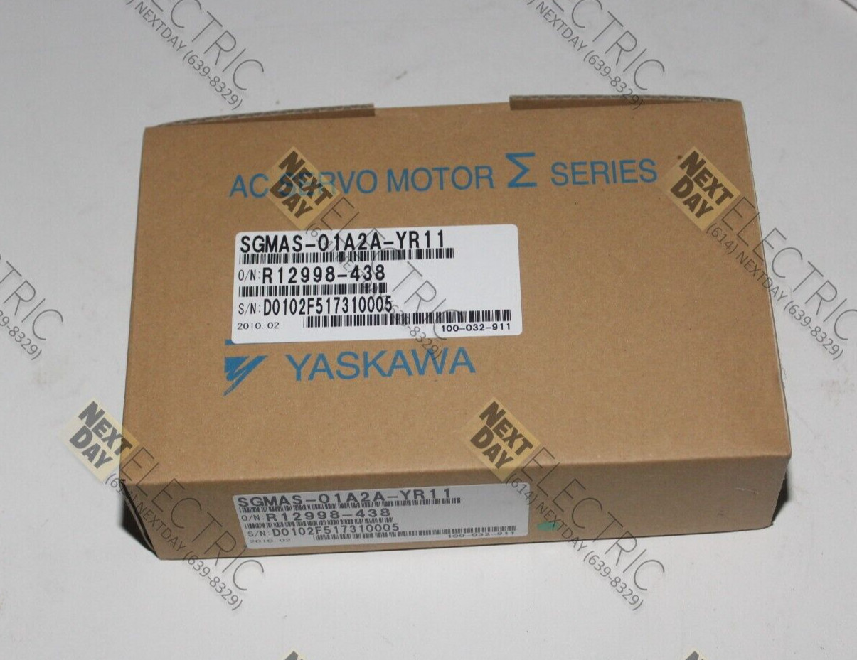 Yaskawa, SGMAS-01A2A-YR11, AC Servo Motor Motoman Robot 100w OEM Japan USA