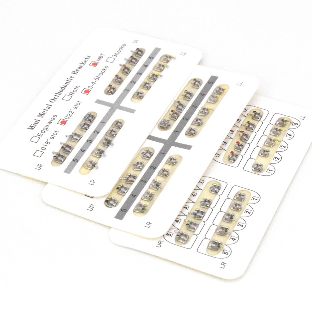 10x Dental Orthodontic Brackets Braces Monoblock Roth Edgewise MBT 018/022 Hooks