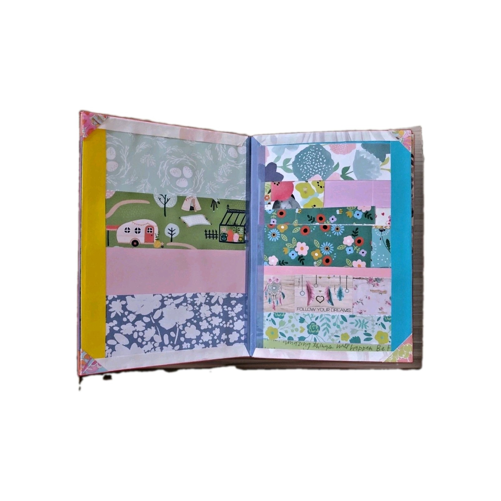Naked Junk Journal 32 pages Handcrafted Eco-Creation with All of the Colors qs