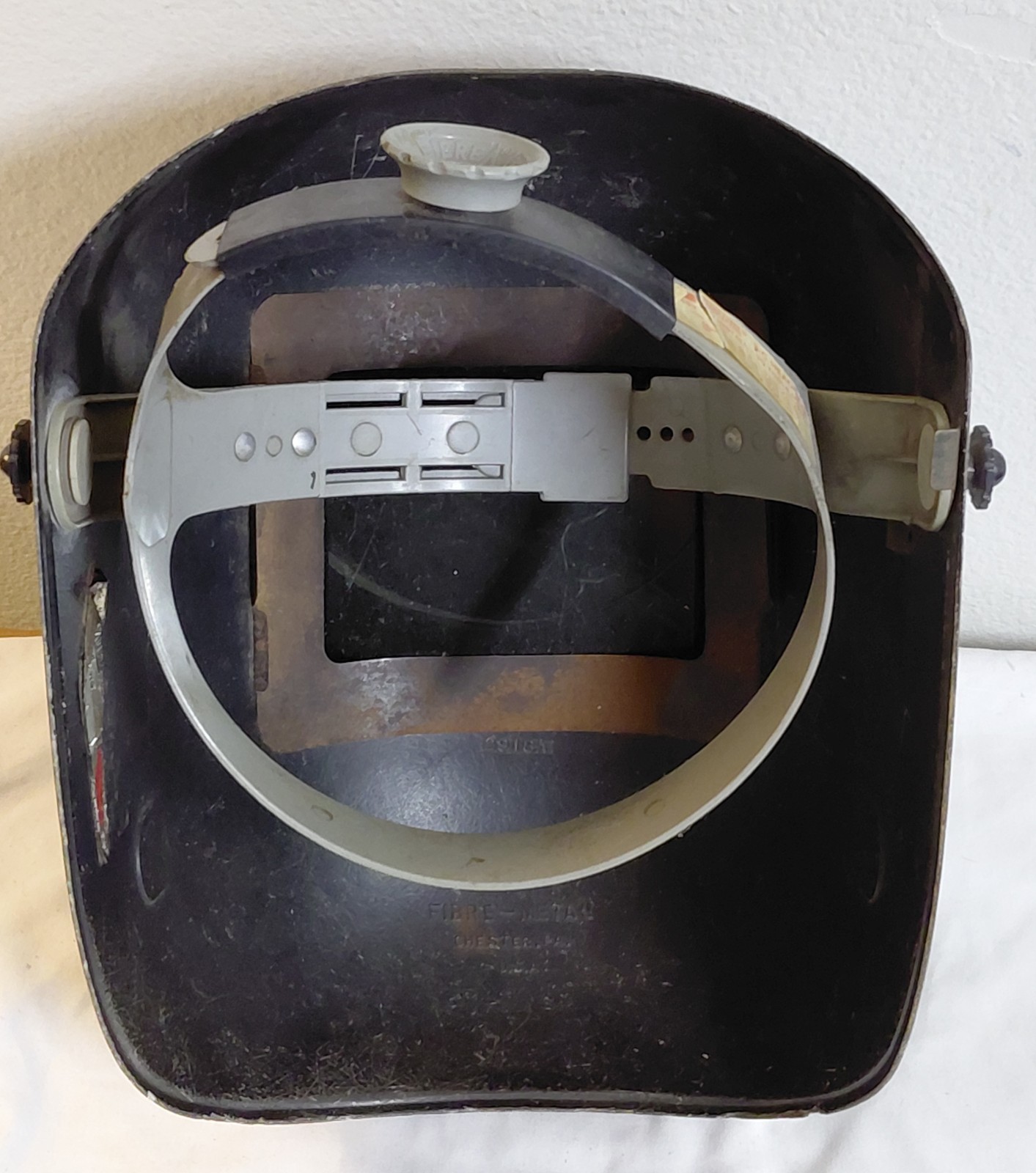Vintage Fibre-Metal Fiberglass Welding Helmet w/ 3-C Headgear Made in USA