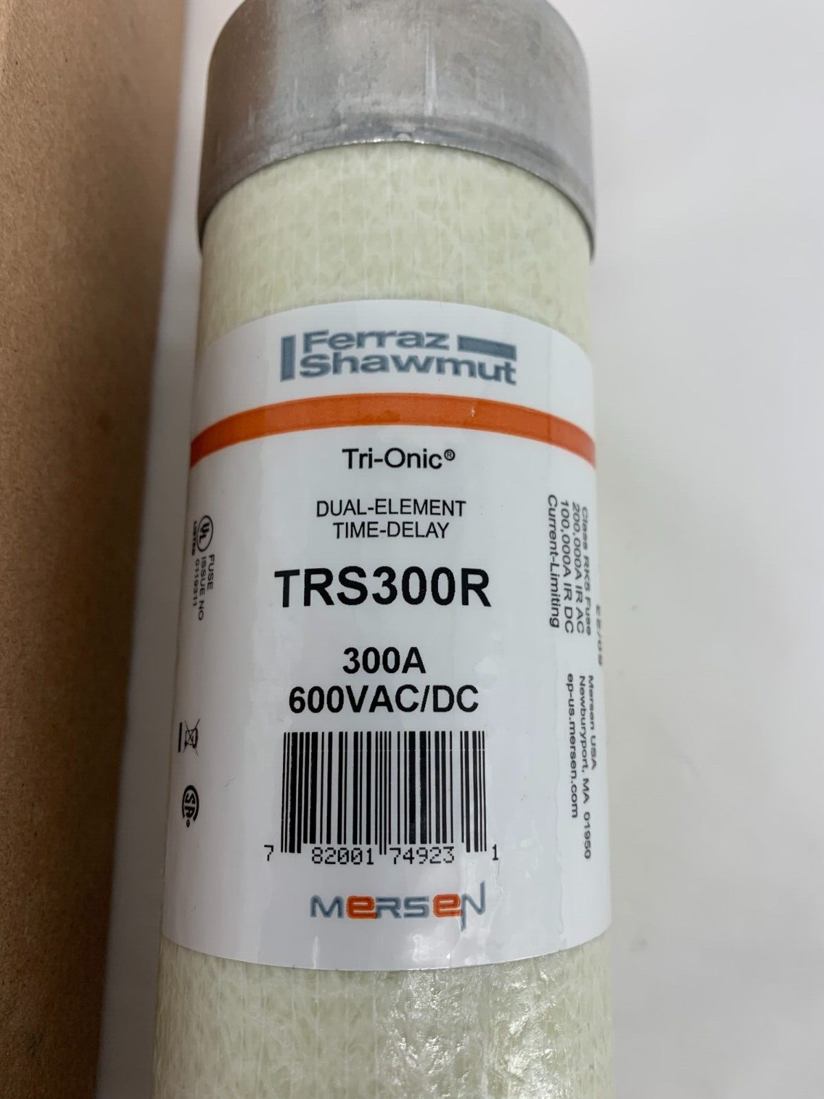 Mersen Ferraz Shawmut TRS300R Tri-Onic 300A 600VAC/DC Time Delay Fuse
