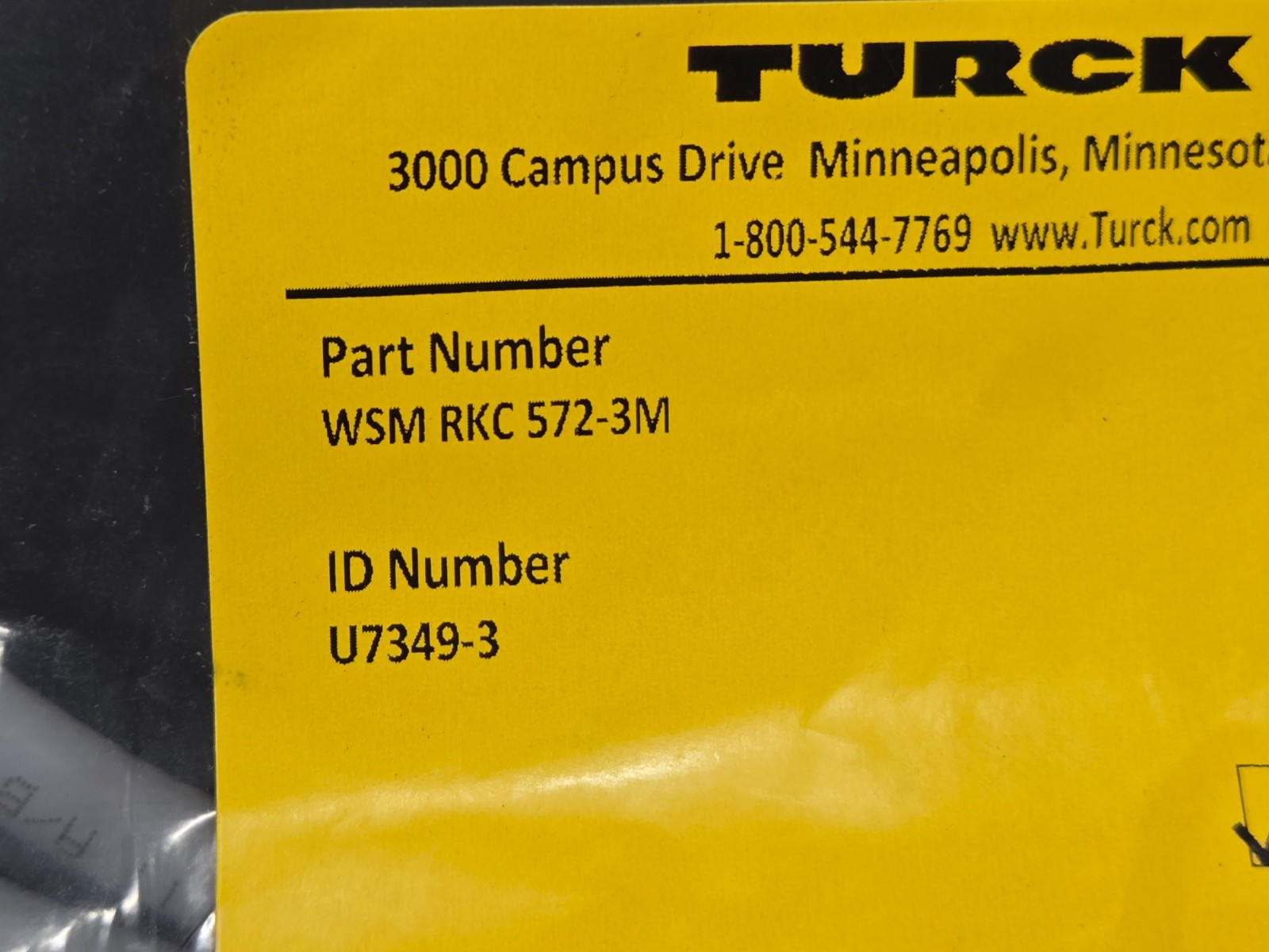 TURCK WSM RKC 572-3M Cable U7349-3 NEW FAST SHIP!💨✅