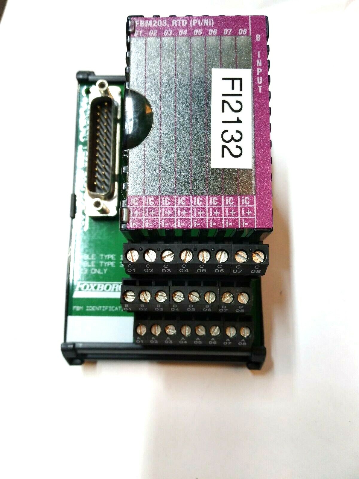 Foxboro P0916KF-0B PLC Module 0-20 mA, 8 Inputs, Cable Type 1, Cable Type 3