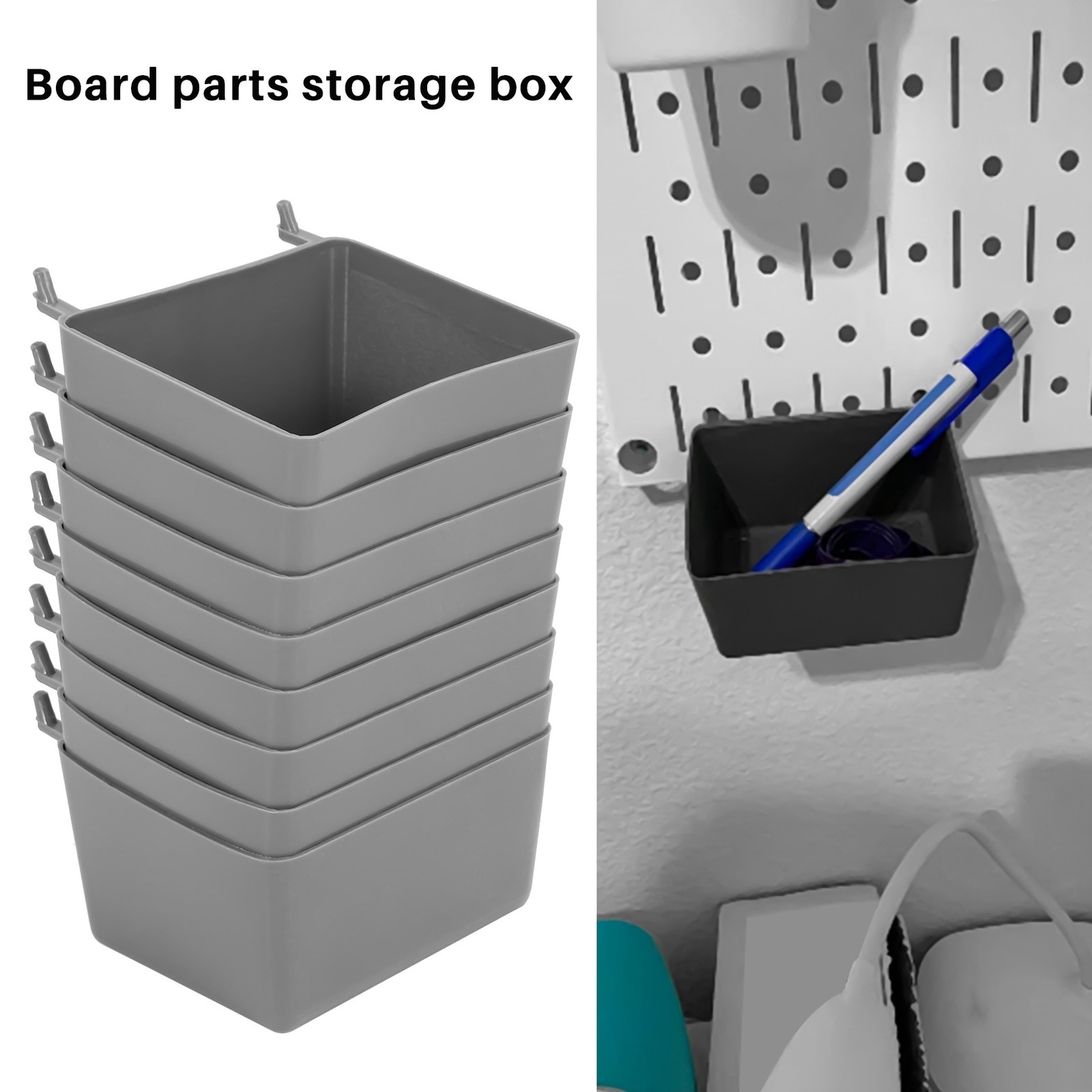 8 Pieces Pegboard Bins Kit Pegboard Parts Storage Pegboard Accessories5237